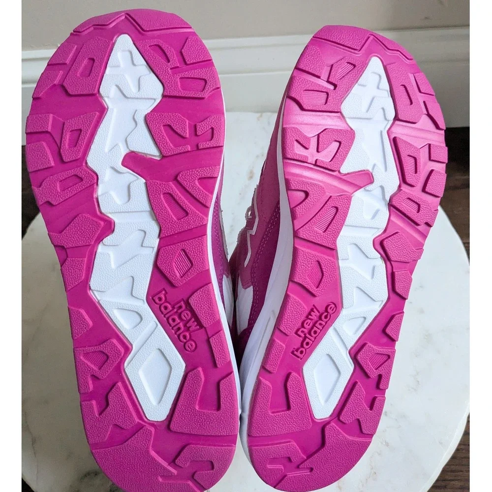 New Balance 580 Kids Pink White Lace Up Classic Running‎ Sneakers Shoes Sz 7 NIB